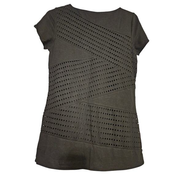 Vince Camuto Eyelet Short Sleeve Blouse - Picture 5 of 5